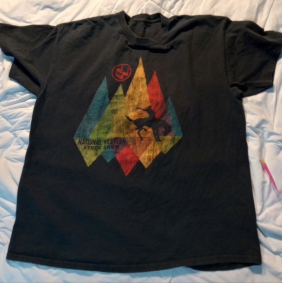 National Western Stock Show Bronc Rider Bronco Buster Cowboy Bucking Shirt XL - Picture 2 of 6